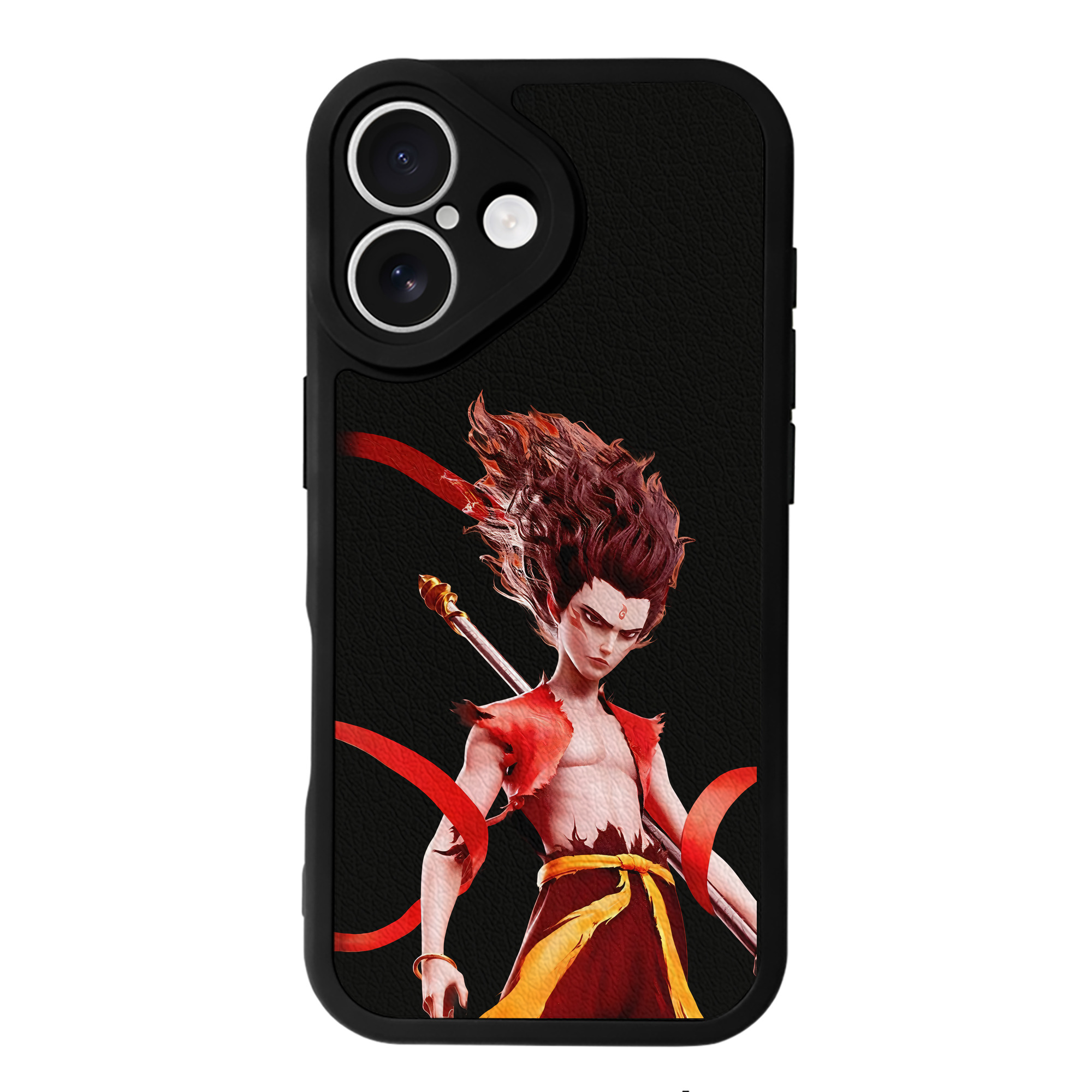 （画像用） Ne Zha 2 ナタ 魔童の大暴れ 【iPhone 16シリーズ対応】シリコンスマホケース（レザー調） 材質：シリコン